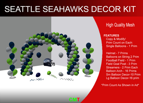 Second Life Marketplace - Seattle Seahawks Decor Kit